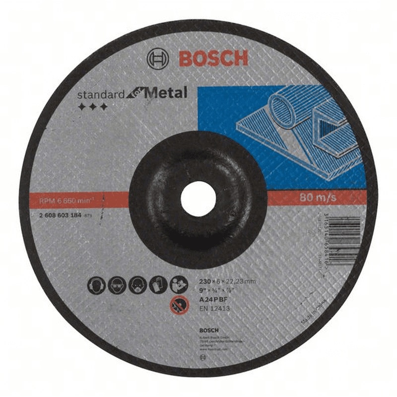BOSCH  Metal Grinding disc with Depressed Centre 230 mm - 2608603184