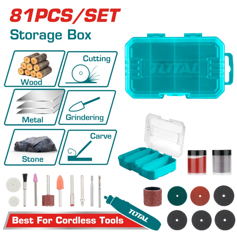 Total tools  Accessories set for mini grinder 81 pcs -TAKMG8081