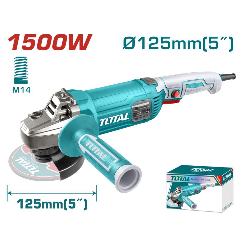Total tools Angle grinder  5 inch 1500 W - TG11512536