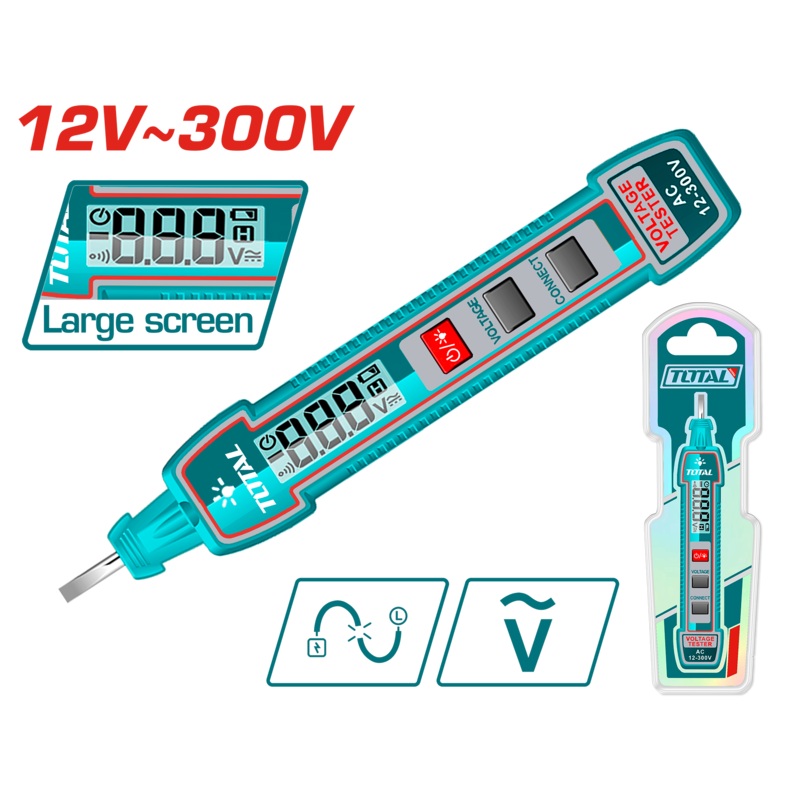 Total tools digital test pencil AC 12-300V - THTS33001