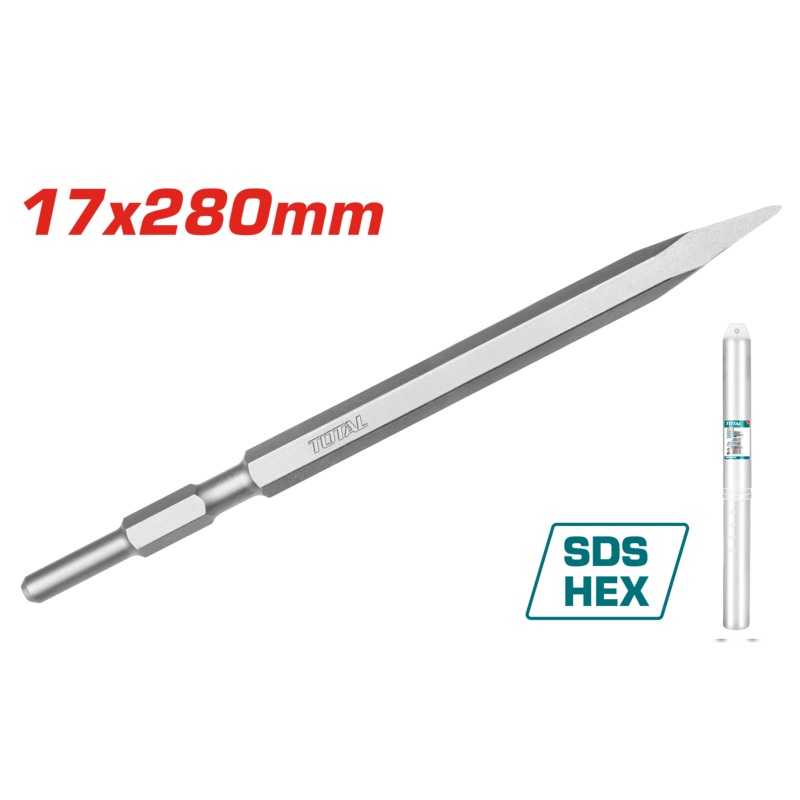 Total tools Hex pointed chisel 17 x 280 mm - TAC153171
