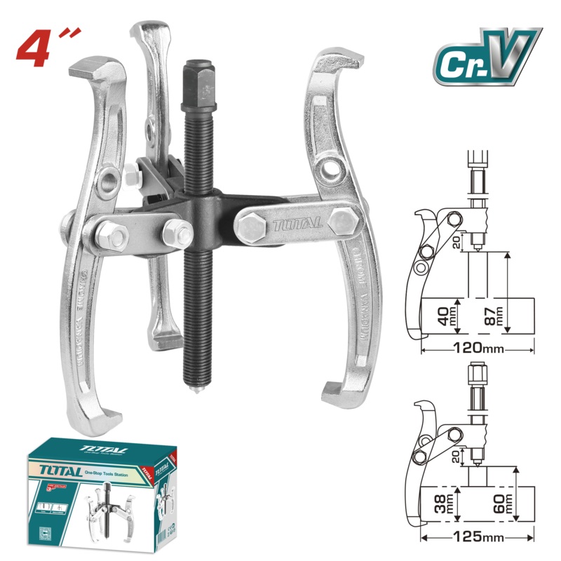 Total tools Three jaws puller 4 inch - THTGP346