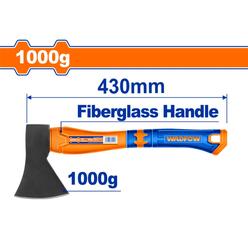 WADFOW Axe 1000 g handle length 430 mm with fiber handle-WHM6310