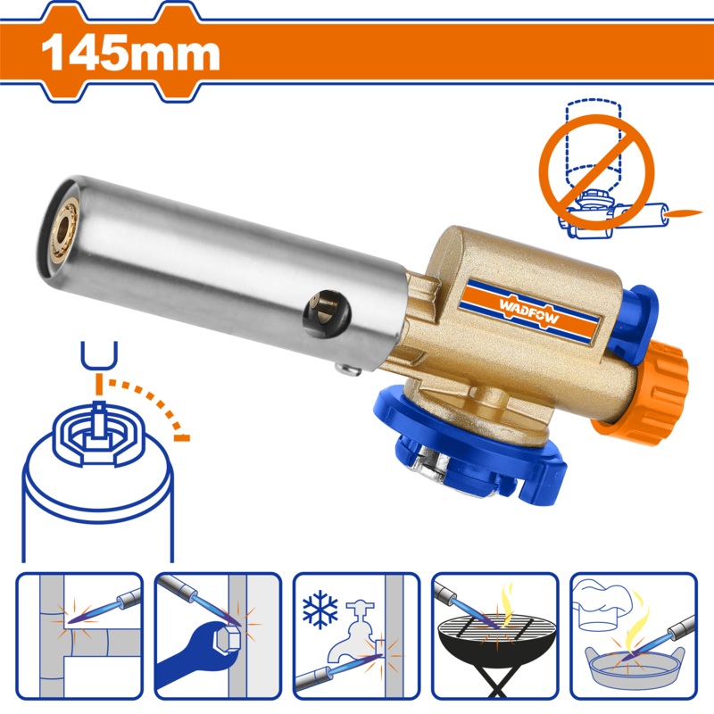 WADFOW Gas torch head  gun 145 mm- WFG3603