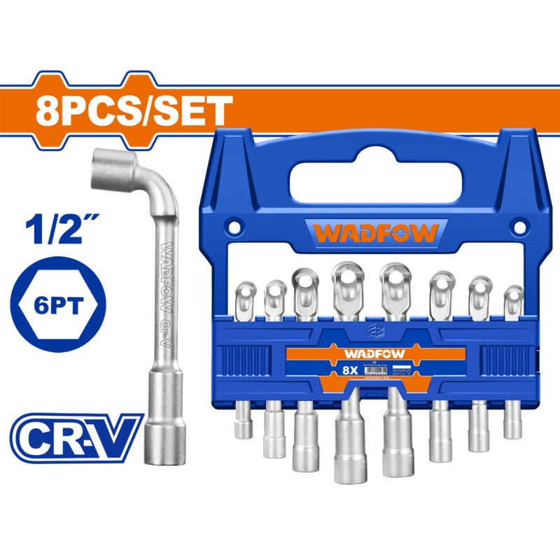 WADFOW L-angled socket wrench set 6 pcs 8 :19 mm - WTH4208