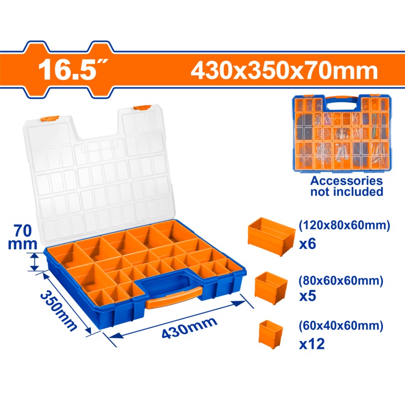 WADFOW Plastic Organizer 16.5 insh. - WTB1611