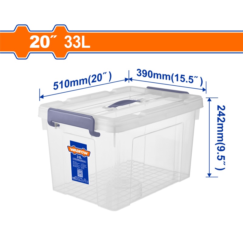 WADFOW Plastic storage box  20 inch 33 Ltr. - WTB2335
