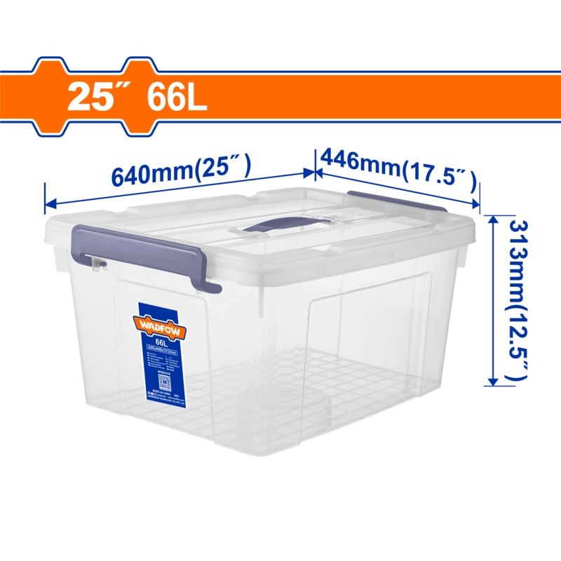 WADFOW Plastic storage box  25 inch 66 Ltr. -WTB2370