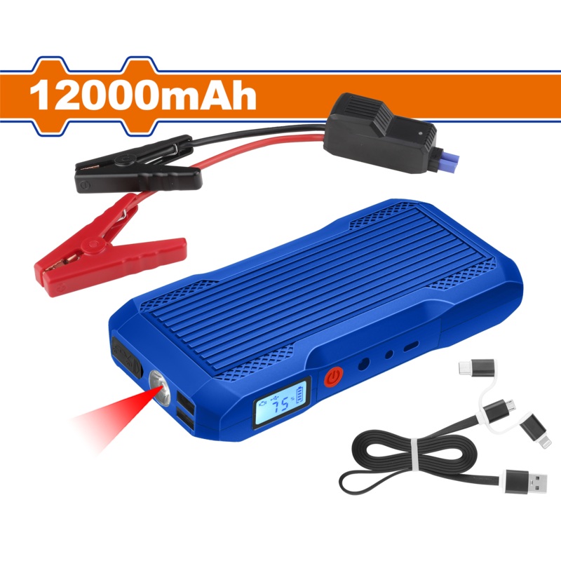 WADFOW Power bank 12 V with battery 12000 mAh starting from 300 Ah- WLY1512