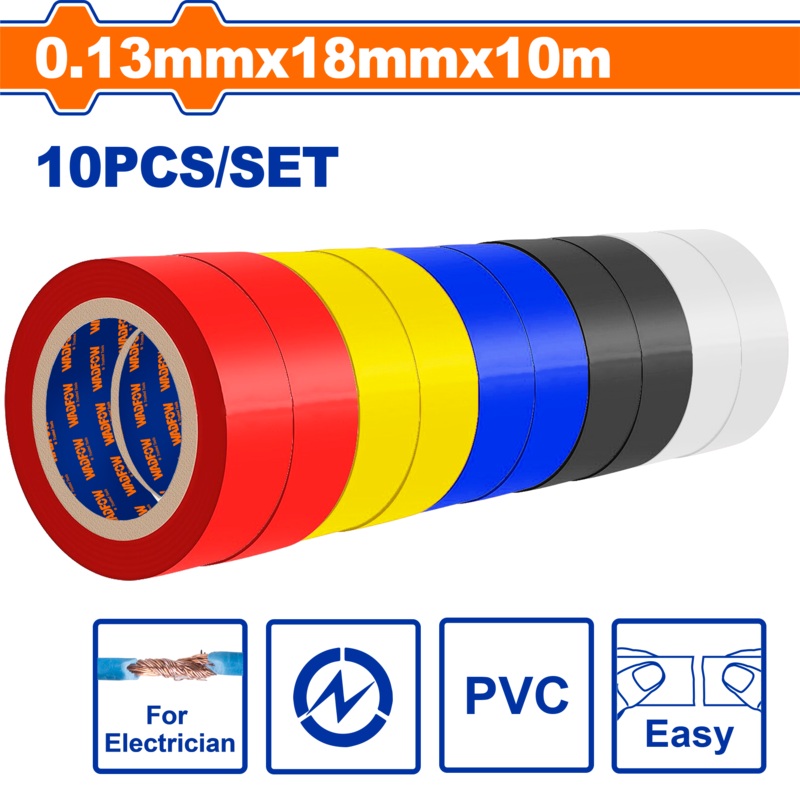 WADFOW PVC insulating tape 10 m 18 mm  10 pcs. - WPN1023