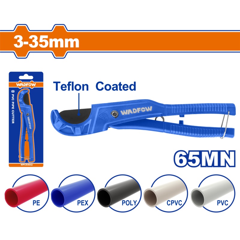 WADFOW PVC pipe cutter 207 mm cutting diameter 3 : 35 mm - WPC54636