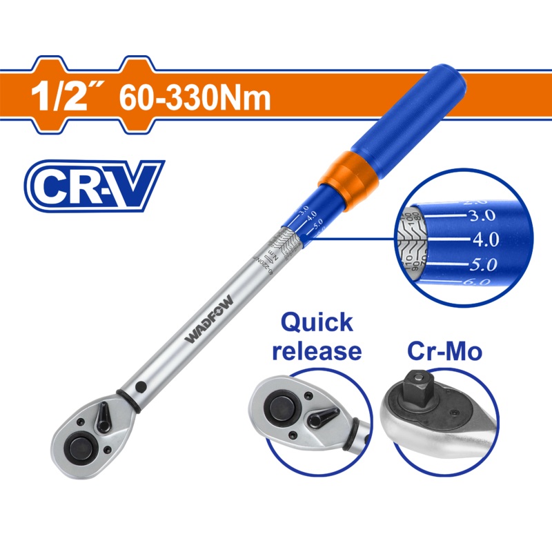 WADFOW torque wrench 1/2 inch.   60-330 N.m- WWQ4D12