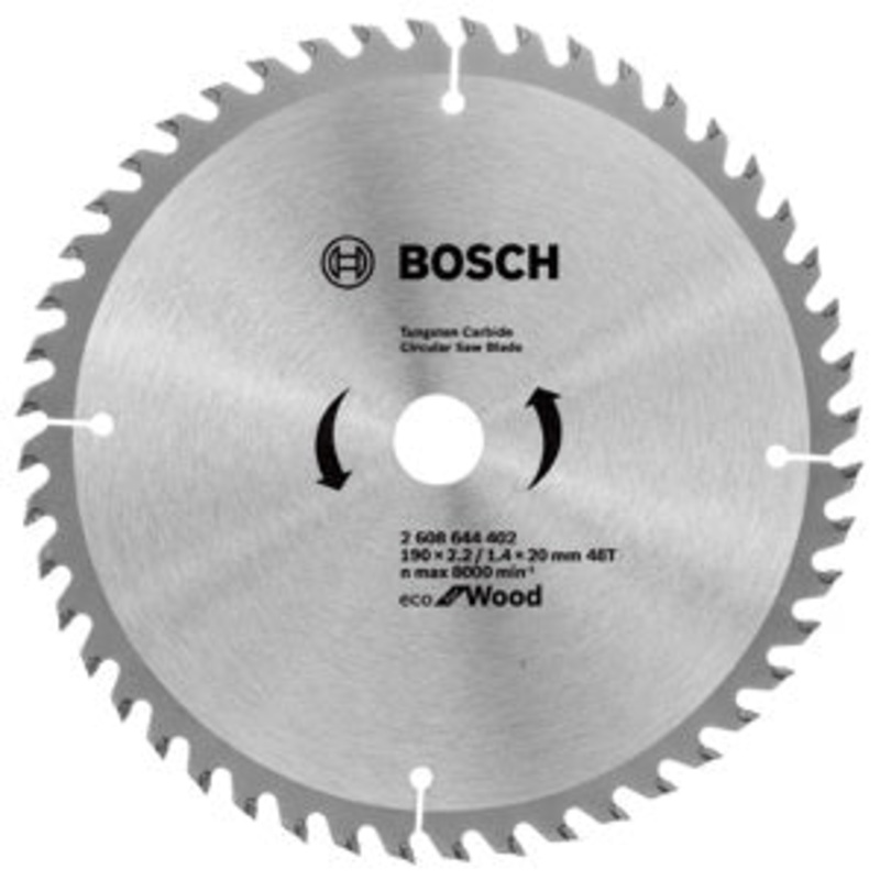 BOSCH Circular saw blade ECO wood   7.25 inch 48 T -  2608644402