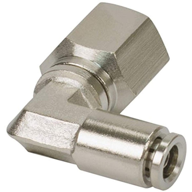 Female Elbow Metal Connector Pneumatic Air tube fittings Thread 1/4-inch x Tube 8mm Model MPLF08-02