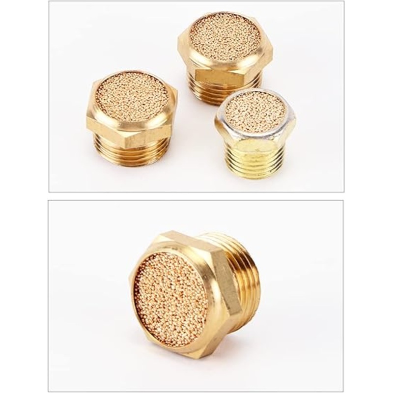 Flat brass  Pneumatic Silencer- BSLM