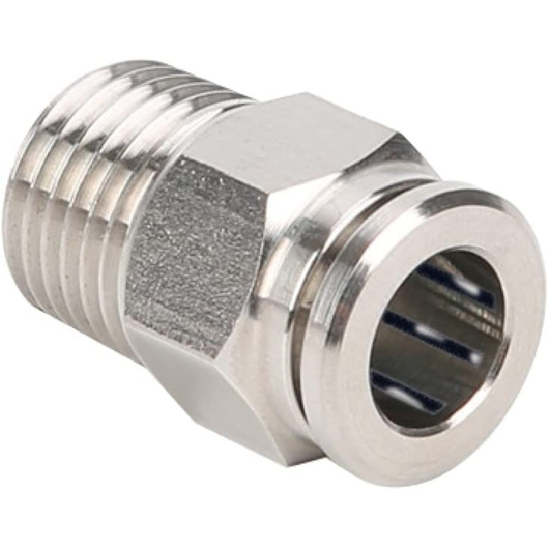 Male Connector Metal Pneumatic Air tube fittings Thread 1/2-inch x Tube 6mm Model MPC06-04