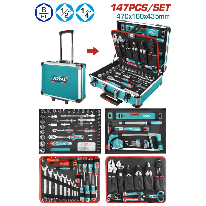 Total tools 147 Pcs handtools set -THKTHP21476