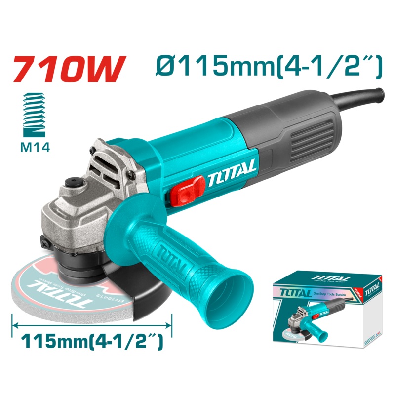 Total tools Angle grinder 4.5 inch 710 W - TG10711576