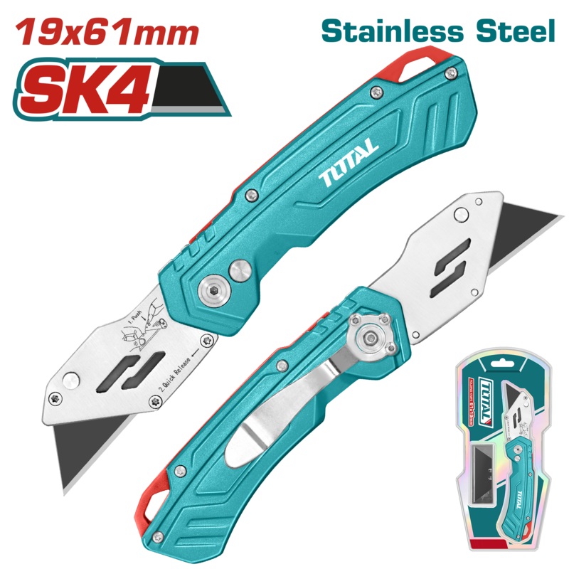 Total tools Folding knife 19 mm Without  blades -THT5136288
