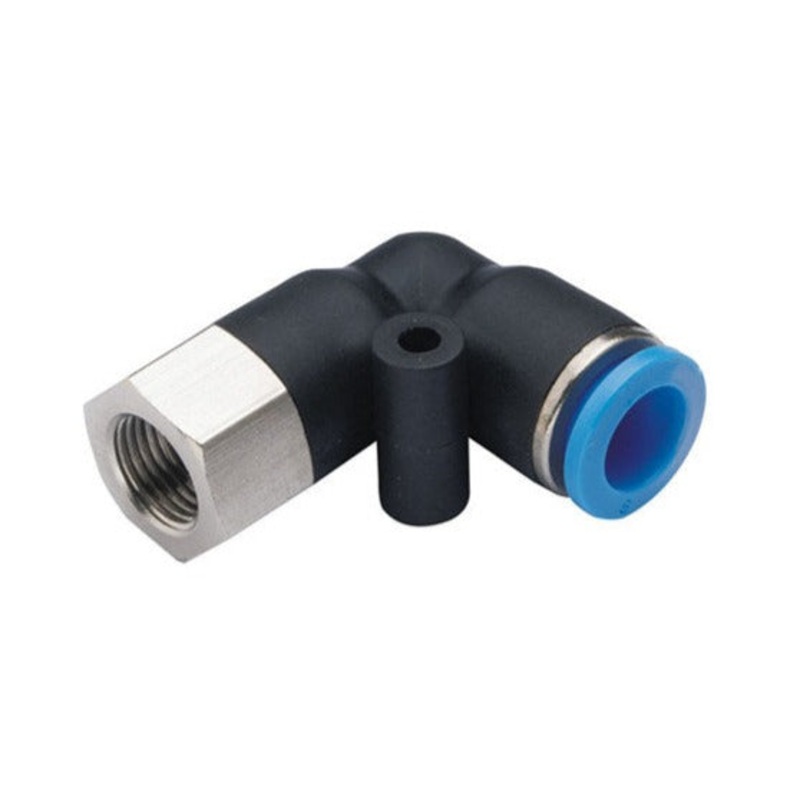 Female Elbow Connector Pneumatic Air tube fittings Thread 1/4 inch x Tube 10mm Model TPLF10-02