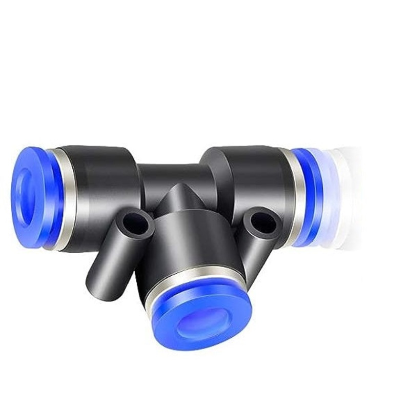 Union T/Tee Connector Three Way Pneumatic Air tube fittings Tude/ Tube 8mm-4mm-8mm Model TPEW 8-4