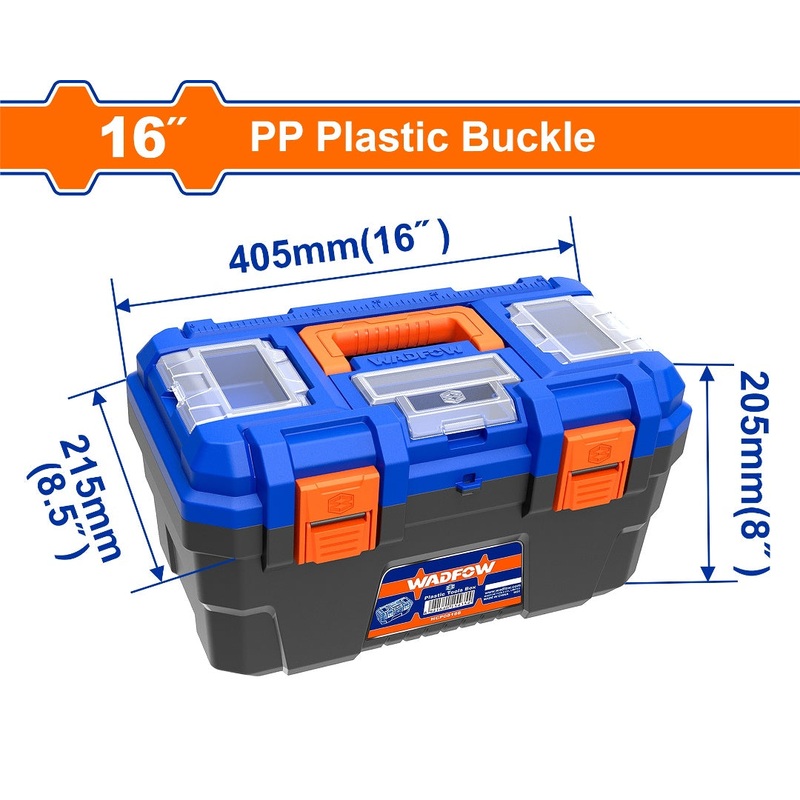 WADFOW 16" Plastic Tool Box - WTB1316