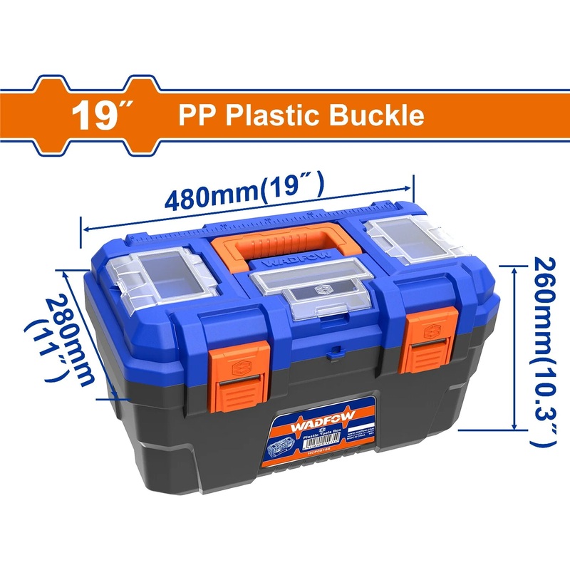 WADFOW 19" Plastic Tool Box - WTB1319