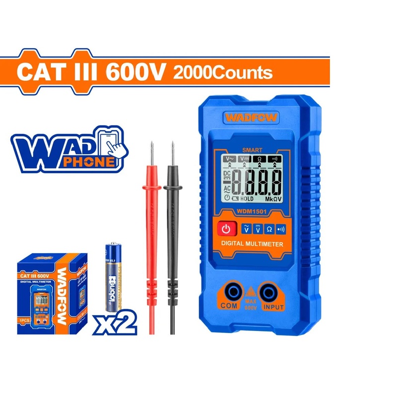 WADFOW Digital multimeter 600V 2000 counts - WDM1501
