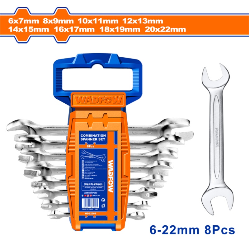 WADFOW Double open end spanner set - WDS2208