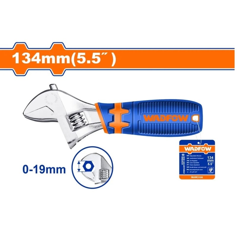 WADFOW Mini adjustable wrench - WAW3106
