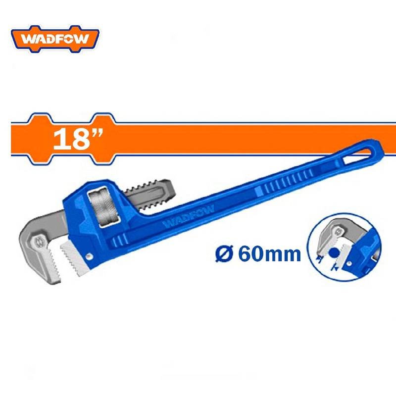 WADFOW Pipe wrench 18" Mobile jaw drop-forged with high quality carbon steel - WPW1118