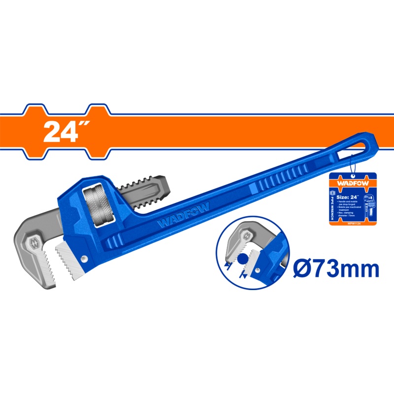 WADFOW Pipe wrench 24" Mobile jaw drop-forged with high quality carbon steel - WPW1124