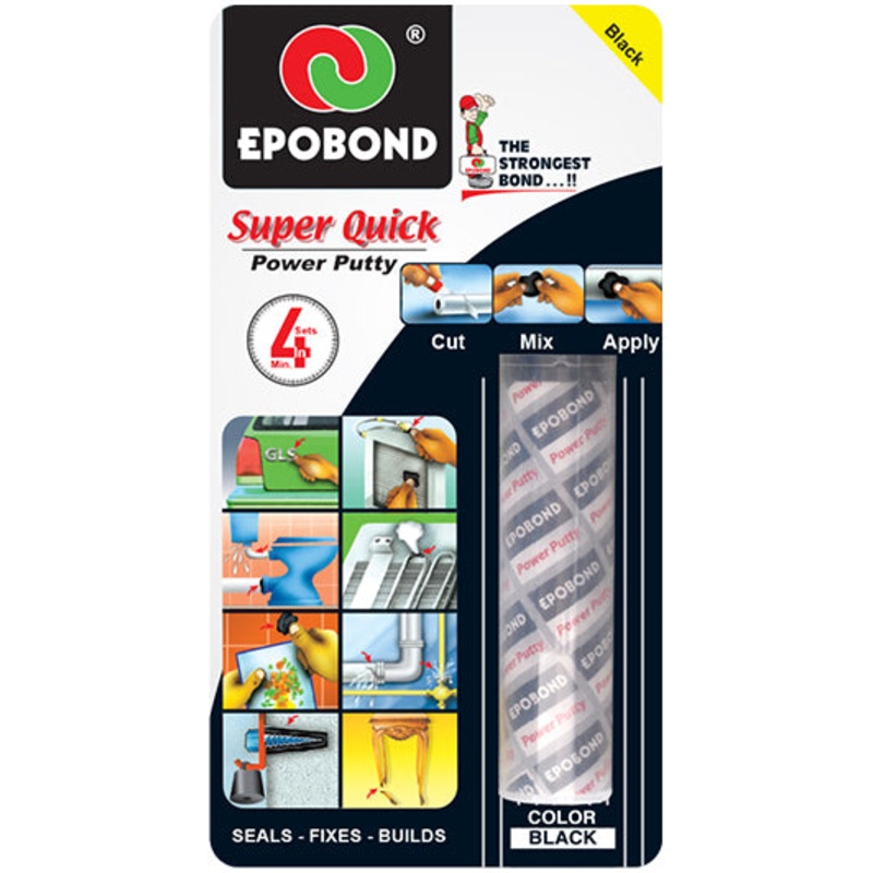 Epobond Super-Quick Power Putty (Black, 55g) /EPOBOND-SQB