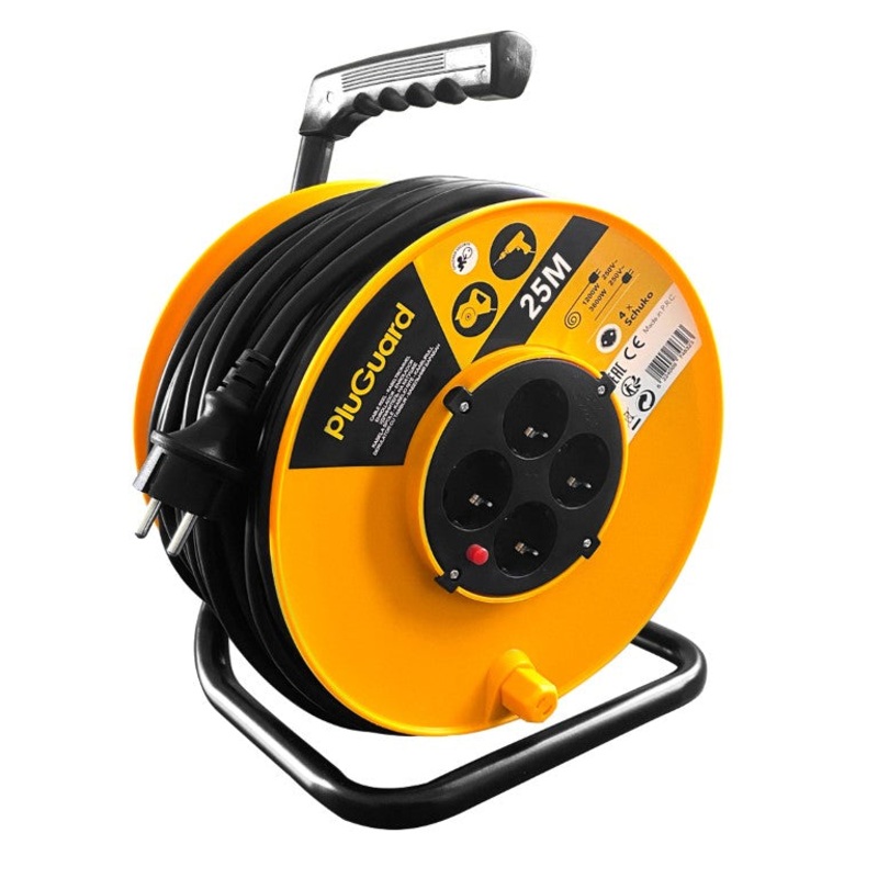 ILOCK Cable Reel With 4 Sockets  25 Meters ALLOY 25M- CABLE REEL-4OUTPUT