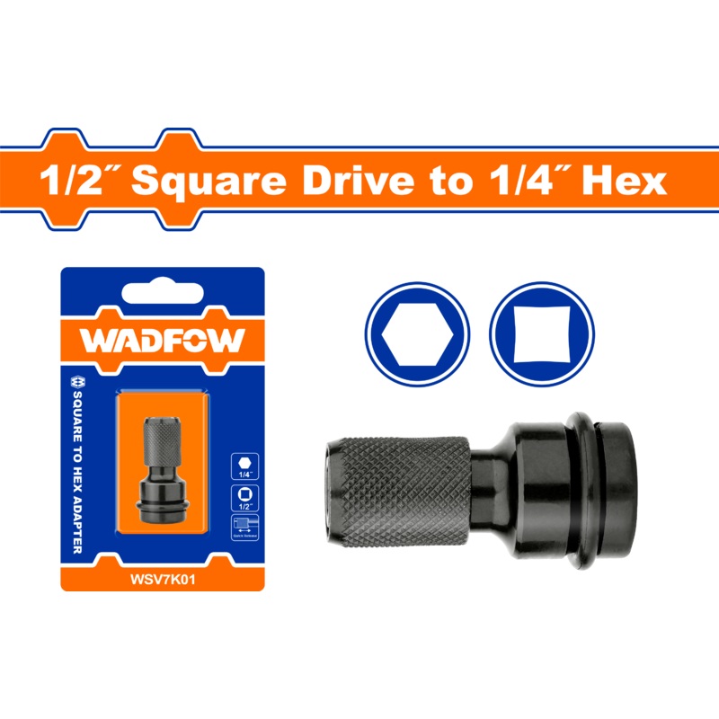 Wadfow 1/2 Square to Hex Adapter 1/4-WSV7K01