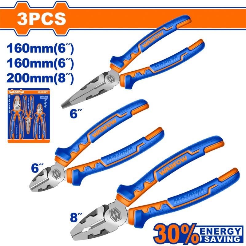 Wadfow 3 Pcs high leverage pliers set- WPS0613