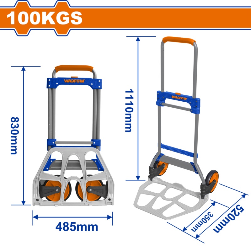Wadfow Foldable hand truck 100kg-WWB9A10