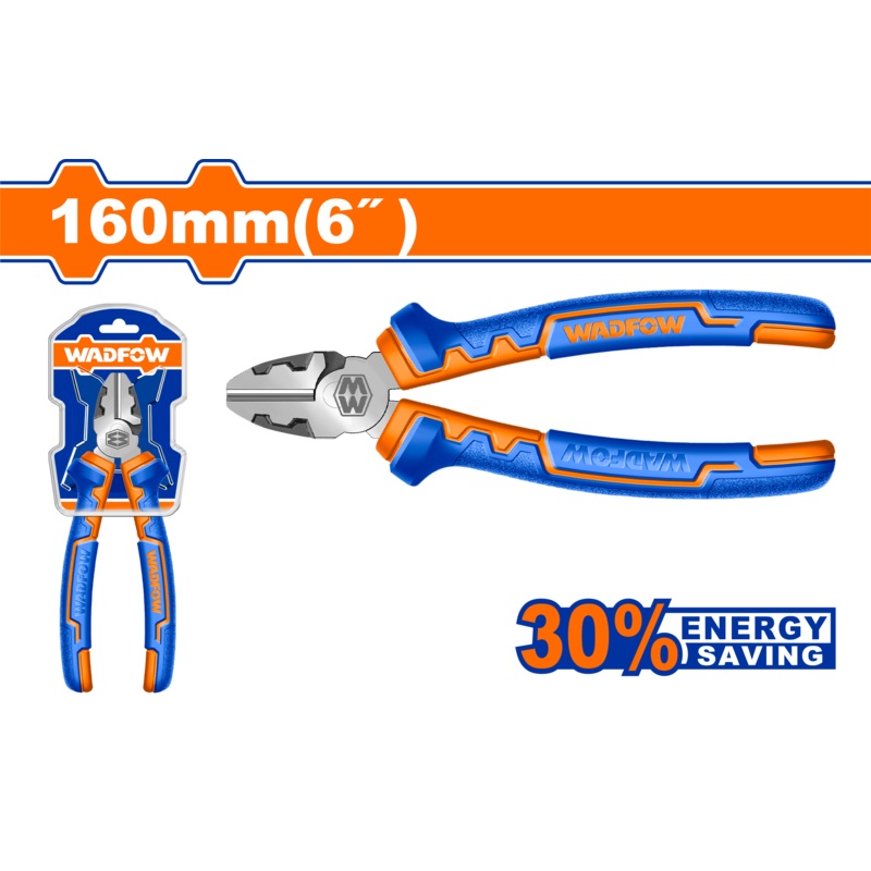 Wadfow- High leverage diagonal cutting pliers 6"/160mm- WPL3716