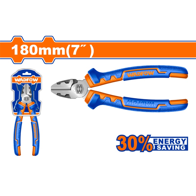 Wadfow High leverage diagonal cutting pliers 7-inch, 180 mm-WPL3717
