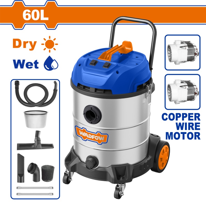 Wadfow Vacuum cleaner-2X1200W 60L-WVR5A60