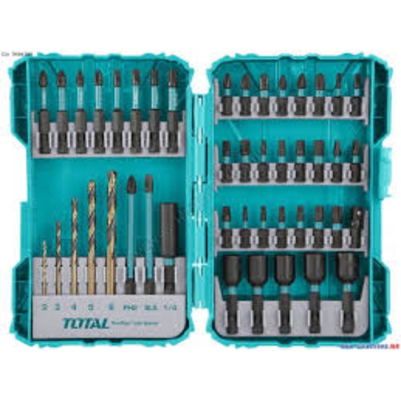 Total tools 45 Pcs  impact screwdriver + drill bit set - TACSDL24502