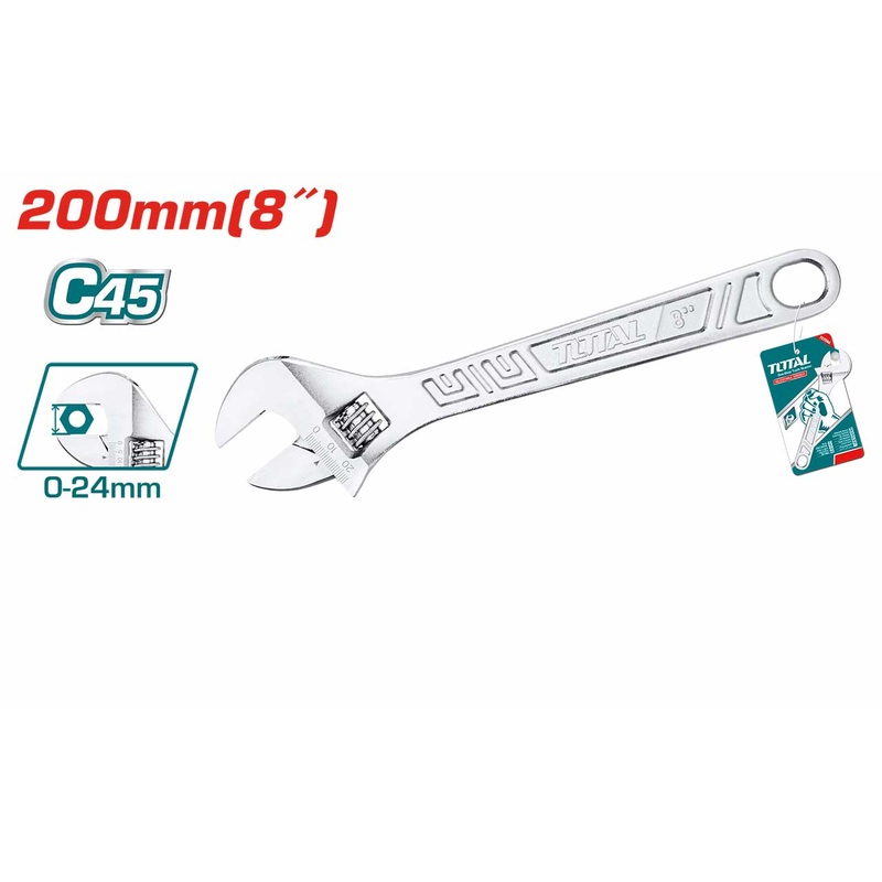 Total tools Adjustable wrench 8" - THT101083