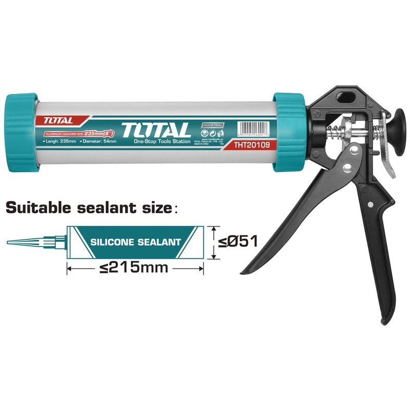 Total tools Aluminum caulking gun 9" - THT20109