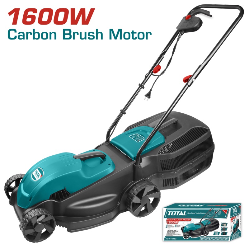 Total Tools Electric lawn mower 1600 W 38 cm Carbon brush motor -TGT616152