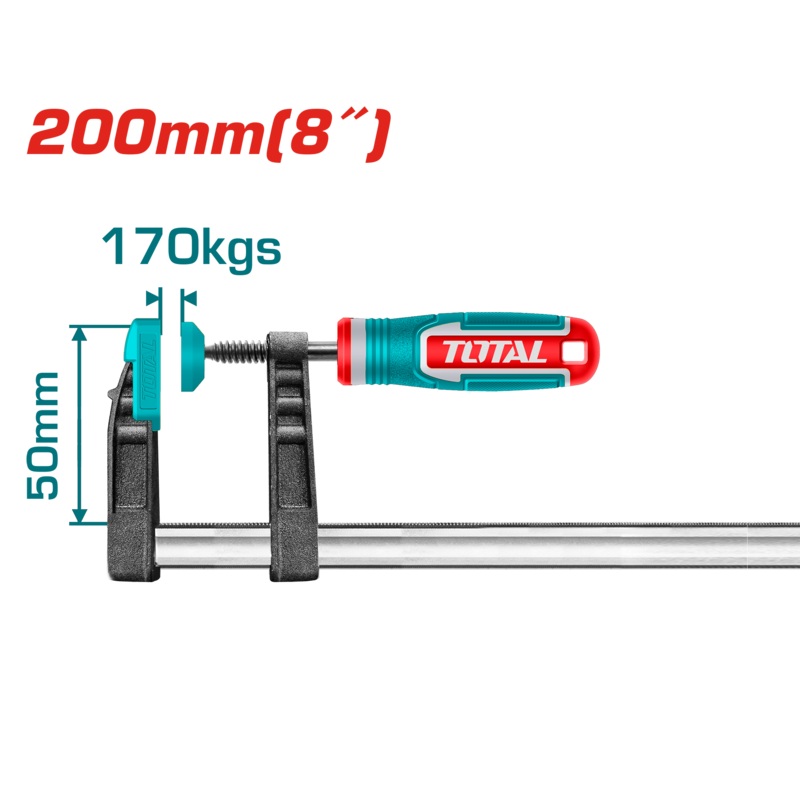 Total tools F clamp 200 mm ( 8") * 50MM THT1320502