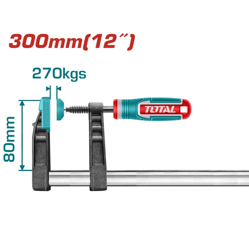 Total tools F clamp 300 mm ( 12") * 80MM THT1320801