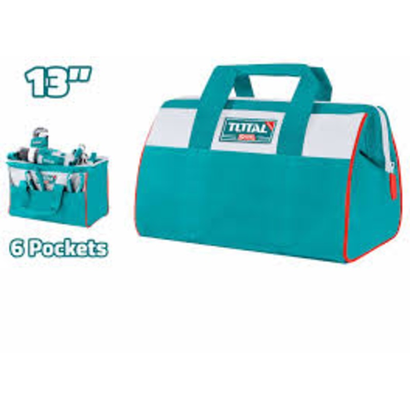 Total tools fabric tool bag 13 "  with 6 pockets - THT261325