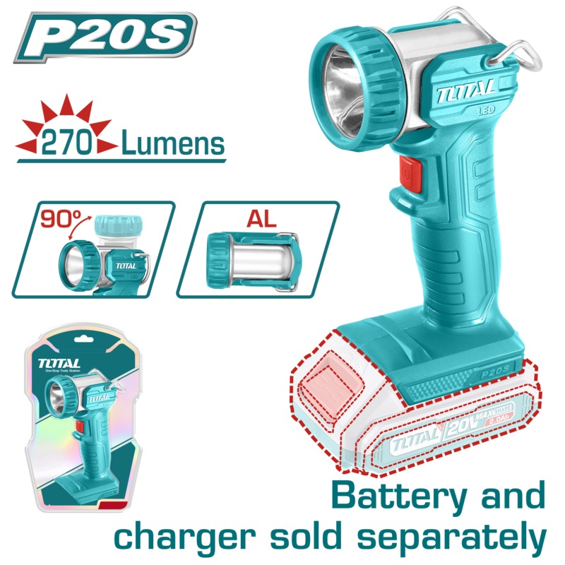 Total Tools Lithium-Ion work lamp Without Battery And Charger -TWLI2038