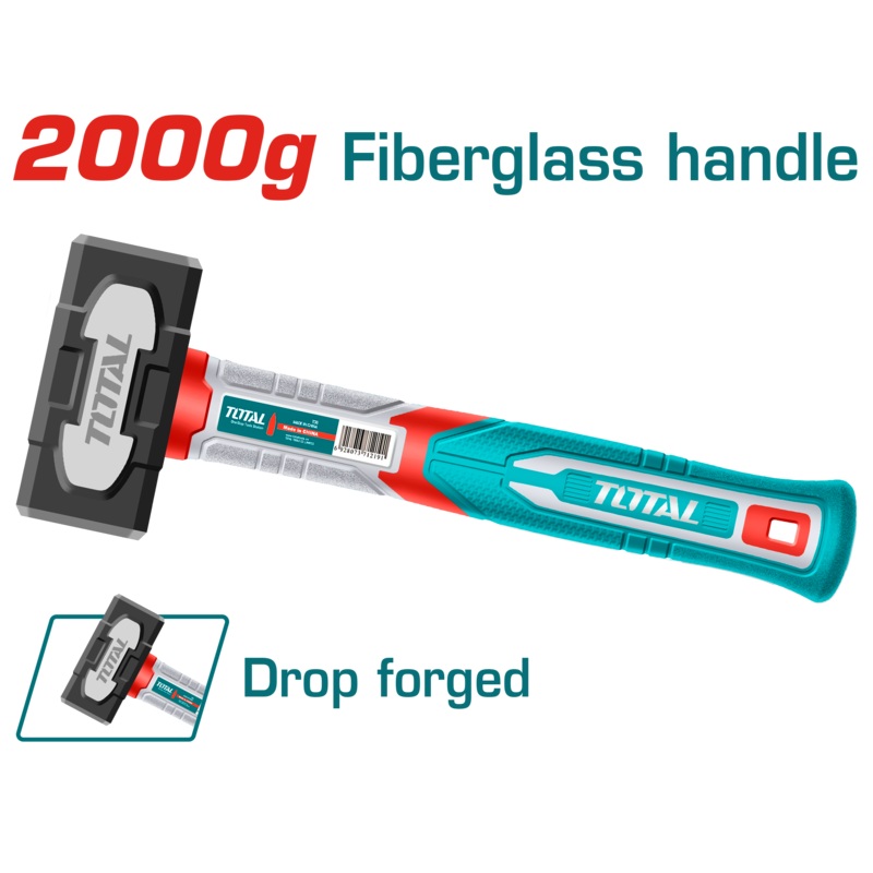 Total tools Stoning hammer 2000g with fiber hand - THSTH62000