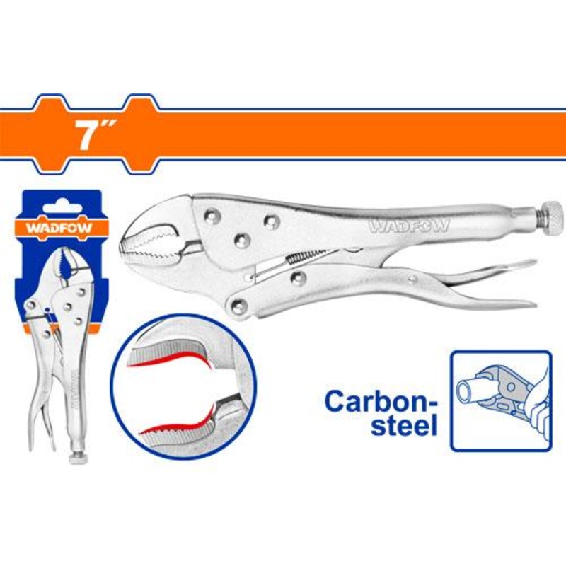WADFOW Curved jaw locking plier"7"INCH - WLP1C07